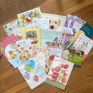 Colorful Birthday Greeting Cards Set